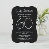Faux Rhinestone 60th Birthday Kaart (Staand voorkant)