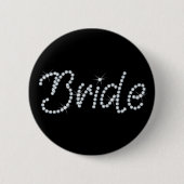 Faux Rhinestone Bride Ronde Button 5,7 Cm (Voorkant)