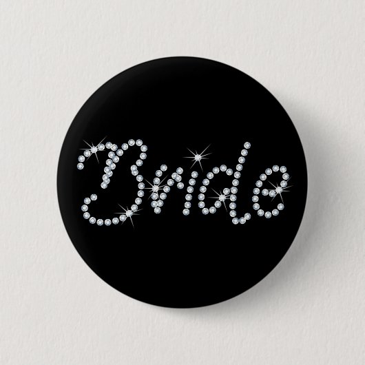 Faux Rhinestone Bride Ronde Button 5,7 Cm (Voorkant)