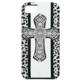Faux Rhinestone Cross Iphone 5 Hoesje (Achterkant)