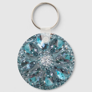 Faux Rhinestone Jewel Bling Glitzy Sleutelhanger