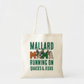 Faux Rhinestone MALLARD MAMA Tote Bag (Voorkant)