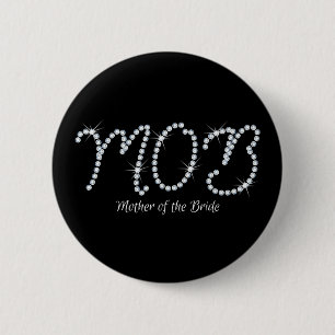 Faux Rhinestone MOTB Ronde Button 5,7 Cm