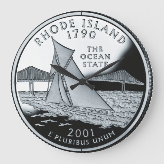 Faux Rhode Island State Quarter Clock Grote Klok (Voorkant)