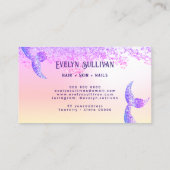 Faux ridescent glitter zeemeermin staart visitekaa visitekaartje (Achterkant)