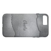 Faux Ripped Metal de telefoongesprekken van de dou Case-Mate iPhone Case (Achterkant (Horizontaal))