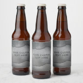 Faux Ripped Metal douanenaam Fles labels Bier Etiket (Flessen)