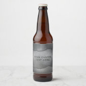 Faux Ripped Metal douanenaam Fles labels Bier Etiket (Voorkant)