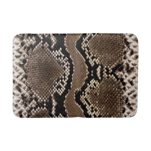 Faux Rock Python Snake Skin Badmat (Voorkant)