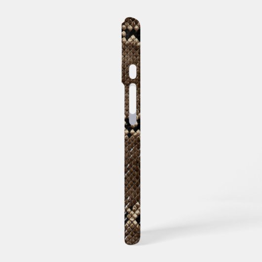 Faux Rock Python Snake Skin iPhone 16 Hoesje (Linkerkant)