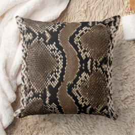 Faux Rock Python Snake Skin Kussen