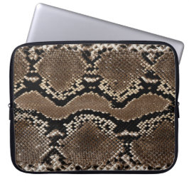 Faux Rock Python Snake Skin Laptop Sleeve