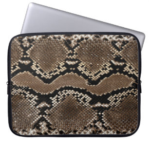 Faux Rock Python Snake Skin Laptop Sleeve