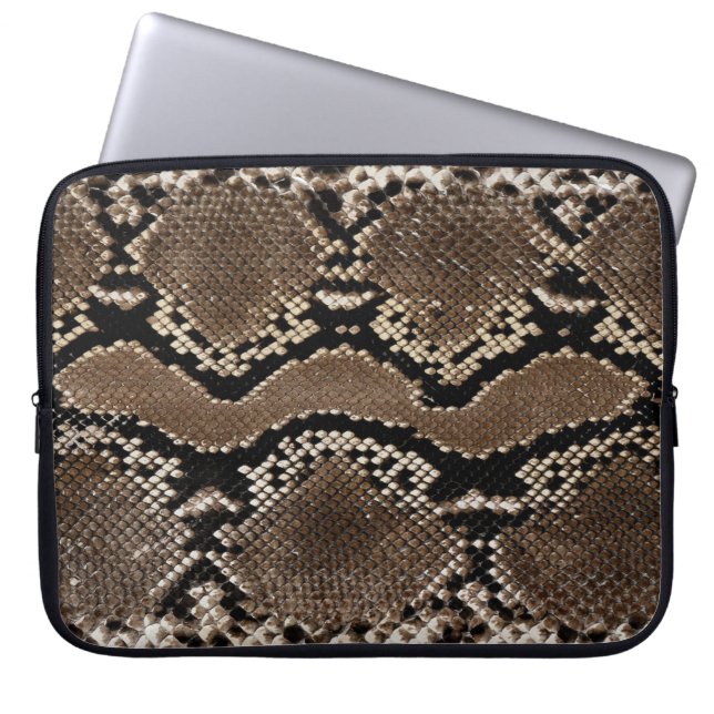 Faux Rock Python Snake Skin Laptop Sleeve (Voorkant)