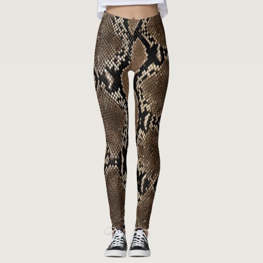 Faux Rock Python Snake Skin Leggings (Voorkant)