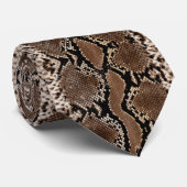 Faux Rock Python Snake Skin Man Stropdas (Opgerold)