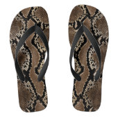 Faux Rock Python Snake Skin Teenslippers (Voetbed)