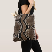 Faux Rock Python Snake Skin Tote Bag (Dichtbij)