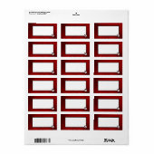 Faux rode lederen lippen etiket (Full Sheet)