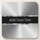 Faux Roestvrij staal Bier Onderzetter (Voorkant)