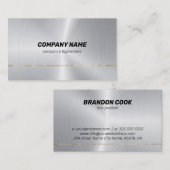 Faux roestvrij staal goud accent visitekaartje (Voorkant / Achterkant)