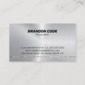 Faux roestvrij staal goud accent visitekaartje (Achterkant)