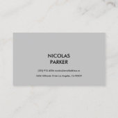 Faux roestvrij staal Inox Metal Kijk Monogram Visitekaartje (Achterkant)