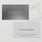 Faux Roestvrij staal Inox Metal Kijk Visitekaartje (Voorkant / Achterkant)