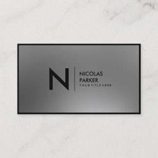 Faux roestvrij staal Inox Metal Monogram omhuld Visitekaartje