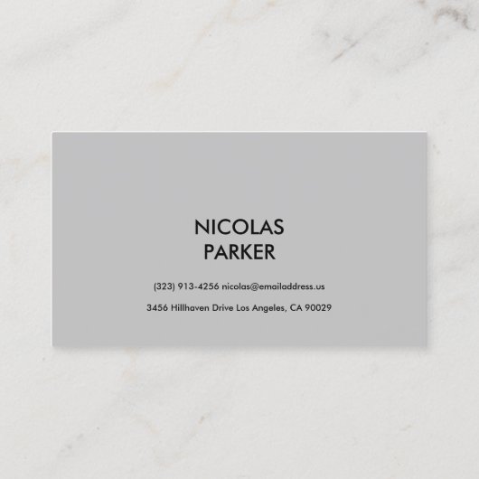 Faux roestvrij staal Inox Metal Monogram omhuld Visitekaartje (Achterkant)