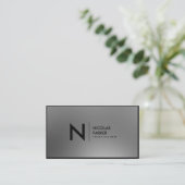 Faux roestvrij staal Inox Metal Monogram omhuld Visitekaartje (Staand voorkant)