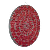 Faux rood alligator leer dartbord (Voorkant Links)