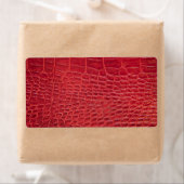 Faux rood alligator leer etiket (Insitu)