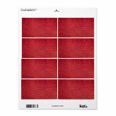 Faux rood alligator leer etiket (Full Sheet)