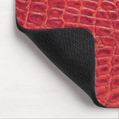 Faux rood alligator leer muismat (Hoek)