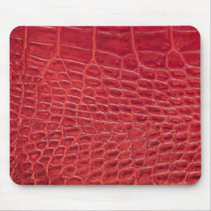 Faux rood alligator leer muismat
