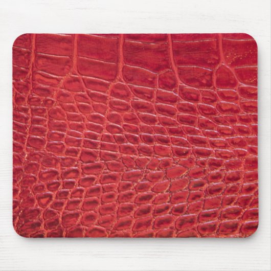 Faux rood alligator leer muismat (Voorkant)