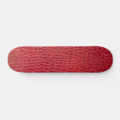 Faux rood alligator leer persoonlijk skateboard (Horizontaal)