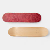 Faux rood alligator leer persoonlijk skateboard (Horizontaal)