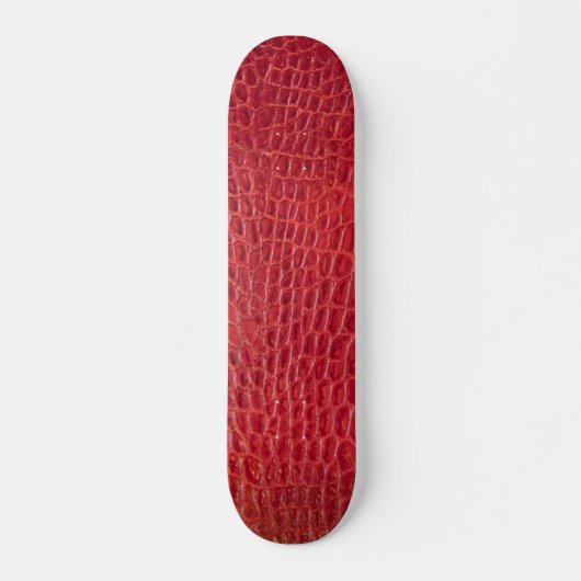 Faux rood alligator leer persoonlijk skateboard (Voorkant)