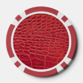 Faux rood alligator leer poker chips (Achterkant)