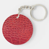 Faux rood alligator leer sleutelhanger (Achterkant)