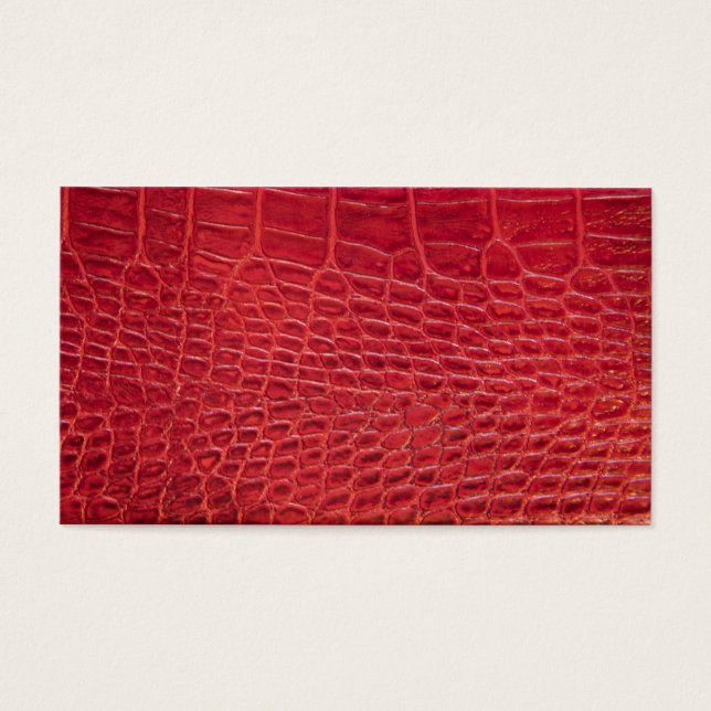 Faux rood alligator leer visitekaartjes (Voorkant)