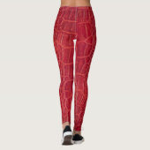 Faux rood alligatorleder leggings (Achterkant)