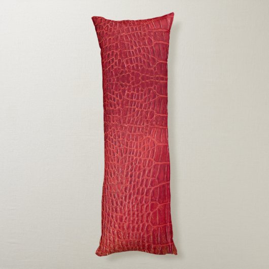 Faux rood alligatorleder lichaamskussen (Achterkant (Verticaal))
