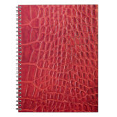 Faux rood alligatorleder notitieboek (Voorkant)