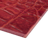 Faux rood alligatorleder snijplank (Hoek)
