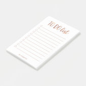 Faux Roos Gold | Aangepast om lijst te doen Post-it® Notes (Schuin)