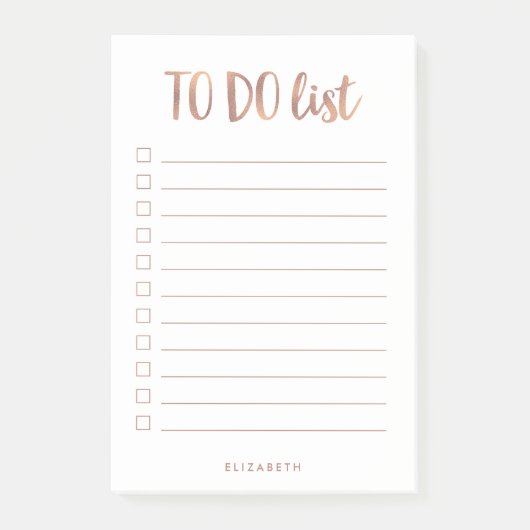 Faux Roos Gold | Aangepast om lijst te doen Post-it® Notes (Voorkant)