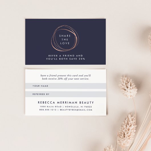 Faux Roos Gold Abstract Logo Verwijzing